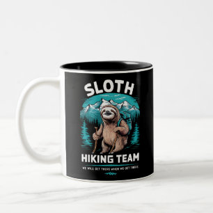 Retro Faultier-Wanderteam Vintage-Geschenk Zweifarbige Tasse