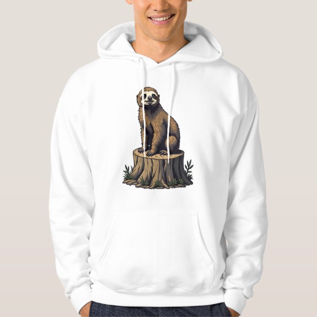 Retro-Faultiergravur-Wildlife-Shirt (3) Hoodie (Vorderseite)