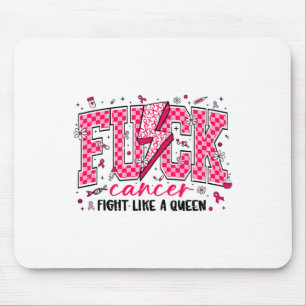 Retro Fck Cancer Kämpfe wie ein Queen Breast Cance Mousepad