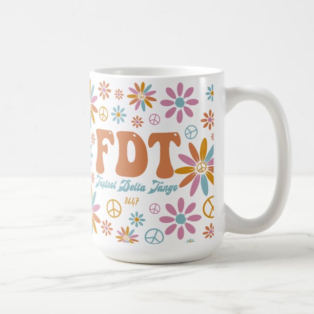 Retro FDT Foxtrot Delta Tango Kaffeetasse (Rechts)
