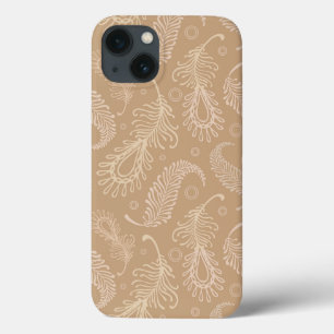 Retro-feater-blass-Muster iPhone 13 Hülle