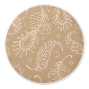 Retro-feater-blass-Muster Keramikknauf