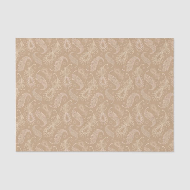 Retro-feater-blass-Muster Seidenpapier (Vorderseite)