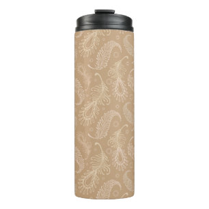 Retro-feater-blass-Muster Thermosbecher