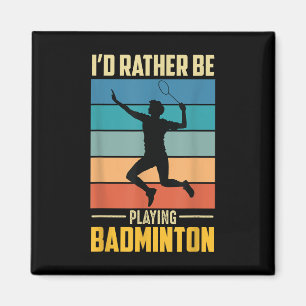 Retro-Federball-Spiel spielen Badminton Federballs Magnet