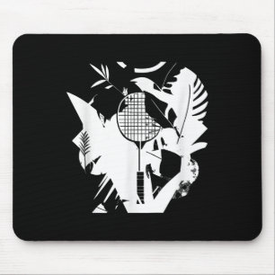 Retro Federballschläger Shuttle Spieler Mousepad