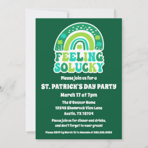 Retro Feeling so Lucky St. Patrick's Day Party Einladung