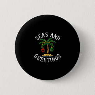 Retro-Feiertagsgrüße Piratenspruch Kreuzfahrt Button