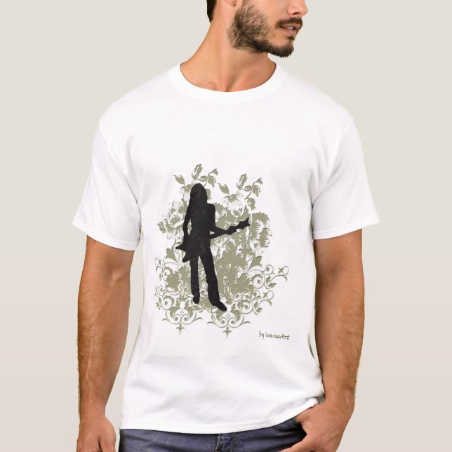 Retro Felsen-Mädchen-T - Shirt (Vorderseite)