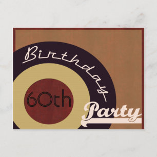 Retro Felsen n Rollengeburtstags-Party Einladung