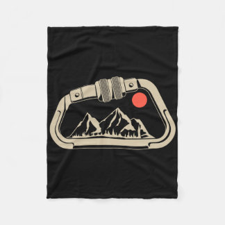 Retro-Felsenkletter-Bouldering-Berg-Karabiner Fleecedecke