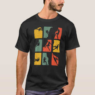 Retro-Felsenkletterer Vintage-Bergsteigen Klettere T-Shirt