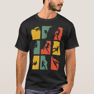 Retro-Felsenkletterer Vintage-Bergsteigen Klettere T-Shirt