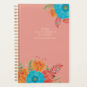 Retro Feminine Kalender Planer jedes Jahr nicht ak