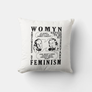 Retro Feminist Spaß Kissen