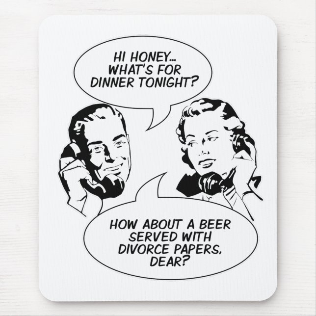 Retro Feminist Spaß Mousepad (Vorne)