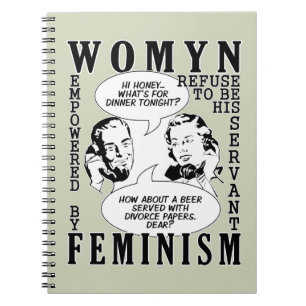 Retro Feminist Spaß Notebook Notizblock