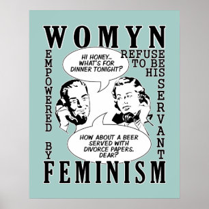 Retro Feminist Spaß Poster