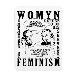 Retro-feministischer Humor-Magnete Magnet