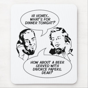Retro-feministischer Humor-Mauspad Mousepad