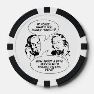 Retro-feministischer Humor Pokerchips