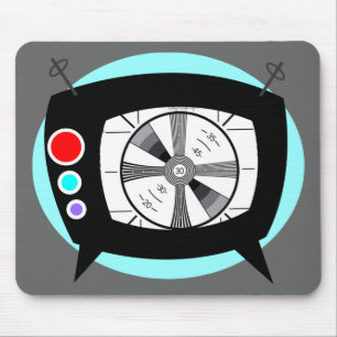 Retro Fernseh- und Test-Muster Mousepad