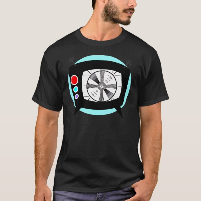 Retro Fernseh- und Test-Muster T-Shirt (Vorderseite)
