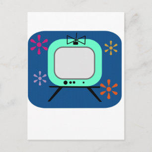 Retro-Fernseher Postkarte
