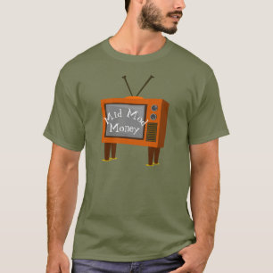 Retro-Fernseher-T-Shirt mit Hasenohren T-Shirt