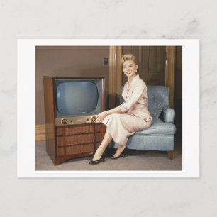 Retro-Fernsehwerbung Vintag Postkarte