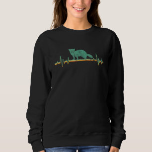 Retro Ferret Heartbeat Zoo Tierbesitzer Sweatshirt