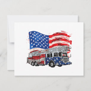 Retro-Feuerwehrmann Feuerwehrmann USA Flag 4. Save The Date