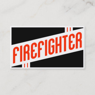 Retro-Feuerwehrmann Visitenkarte