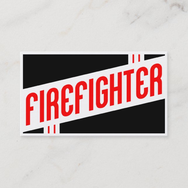 Retro-Feuerwehrmann Visitenkarte (Vorderseite)