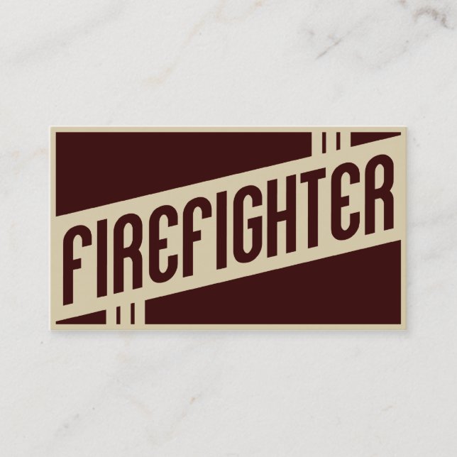 Retro-Feuerwehrmann Visitenkarte (Vorderseite)