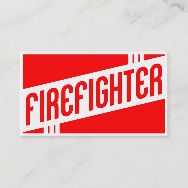 Retro-Feuerwehrmann Visitenkarte (Vorderseite)