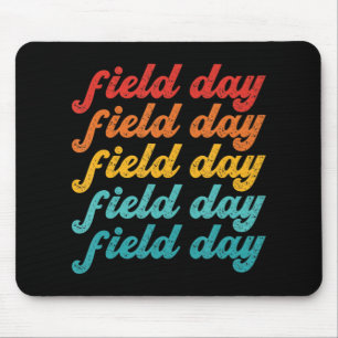 Retro Field day Gelbe Feldspiele Lehrer Mousepad