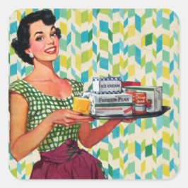 Retro Fifties Frauen antike Grafik Sticker