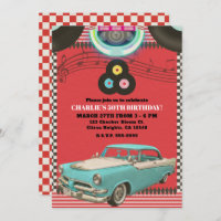 Retro Fifties Vintag Classic Car 50's 50 Party