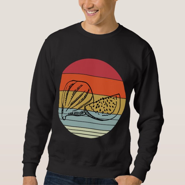 Retro Fig Design Vegetarian Figs Pflanze Sweatshirt (Vorderseite)