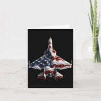 Retro Fighter Jet Airplane Amerikanisches Flaggenh