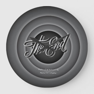 Retro Film-Endschirm-Wanduhr Große Wanduhr