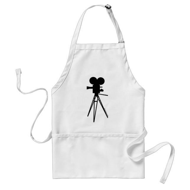 Retro Film-Kamera-Silhouette Schürze (Vorne)