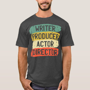 Retro Filmemacher Produzent Schriftsteller Schausp T-Shirt