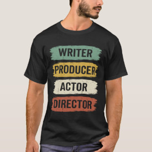 Retro Filmemacher Produzent Schriftsteller Schausp T-Shirt