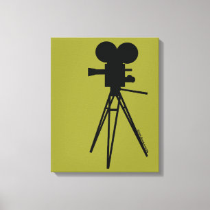 Retro-Filmkamera-Silhouette Individuelle Kunstlein Leinwanddruck