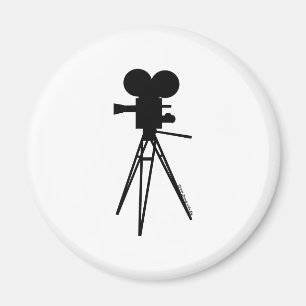 Retro-Filmkamera-Silhouette Magnet