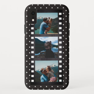 Retro Filmstrip Black Polka Dot FotoCollage Case-Mate iPhone Hülle