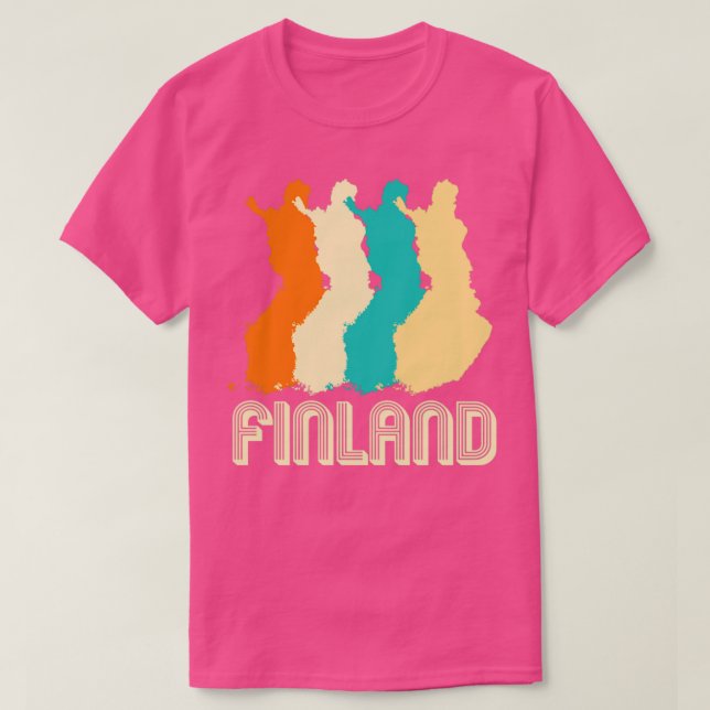 Retro Finland Map T-Shirt (Design vorne)