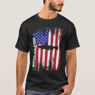 Retro-Fischerei Geboren zu Fischen Männer Frauen f T-Shirt